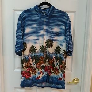 Vintage Pin up girls Hawaiian shirt large. #023